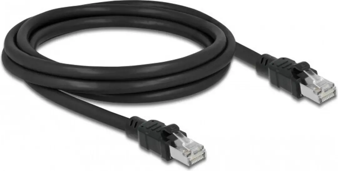 Delock RJ45 Cat.6A F/UTP Netwerkkabel 2m - Zwart
