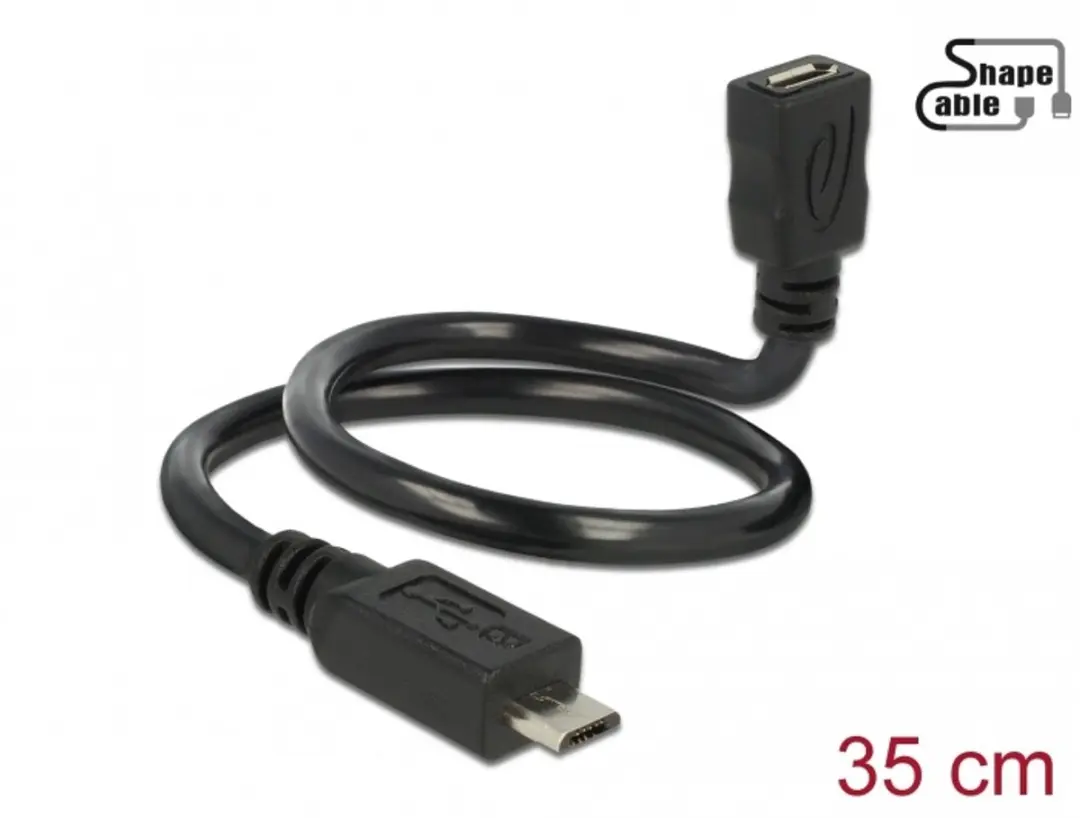 Delock USB 2.0 Micro-B OTG Kabel 0.35m