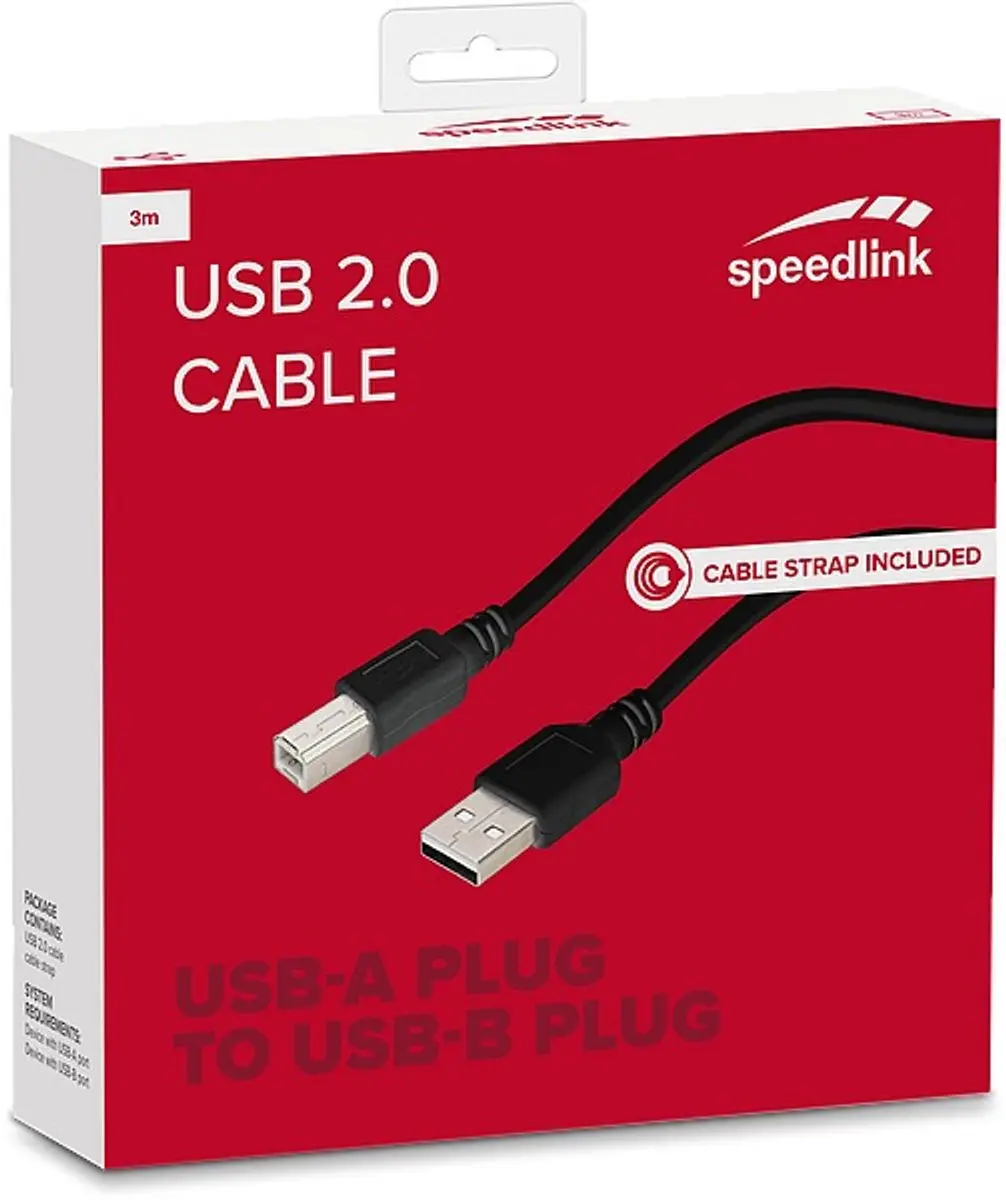 Speedlink USB 2.0 Kabel SL-170214-BK - 3m - Zwart