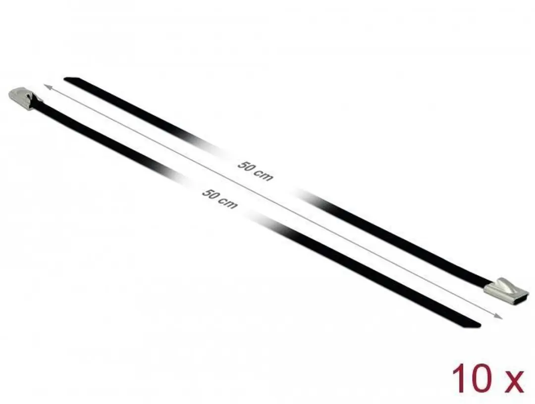 Delock Roestvrijstalen Kabelbinders 500x4.6mm - 10 Stuks