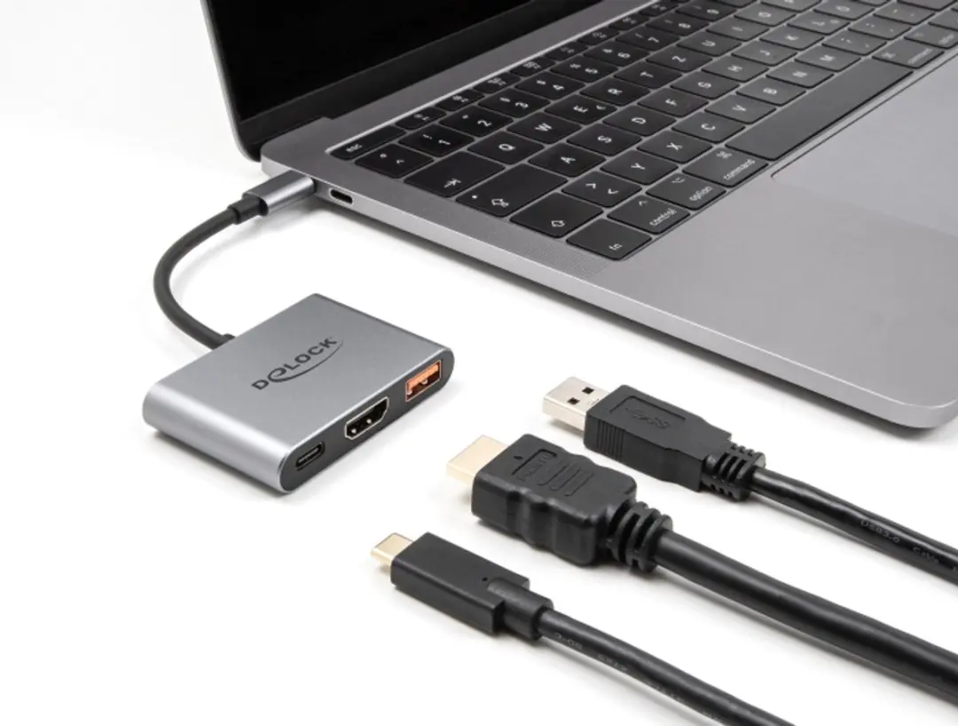 Delock USB-C naar HDMI 4K Adapter - 90W PD - Grijs