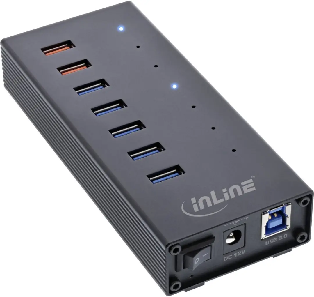 InLine USB Hub 7x USB-A USB3.0 5Gbps