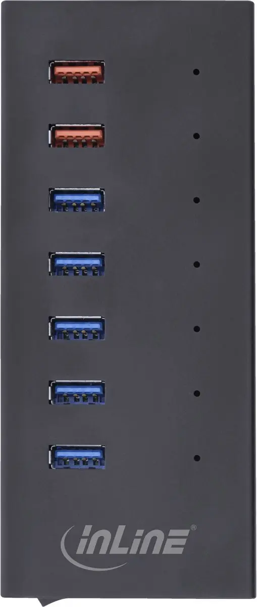 InLine USB Hub 7x USB-A USB3.0 5Gbps - Zwart