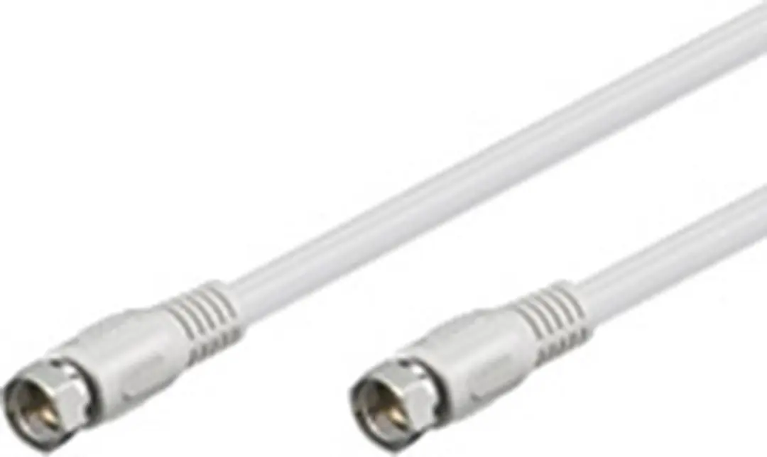 Goobay Satelliet Aansluitkabel F-Stekker 5m Wit - 10 Stuks