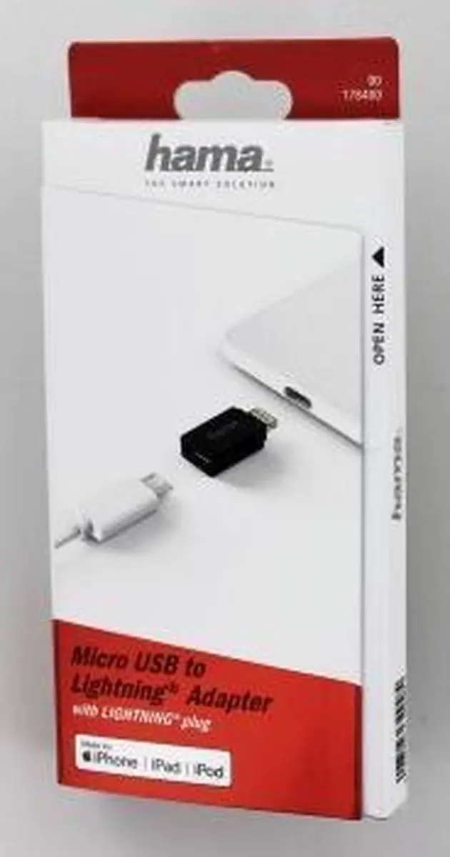 Hama Adapter Micro USB naar Lightning