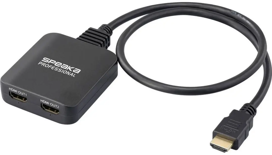 SpeaKa Professional SP-HDMIS-300 HDMI-splitter 2 poorten - 7680x4320 - Zwart