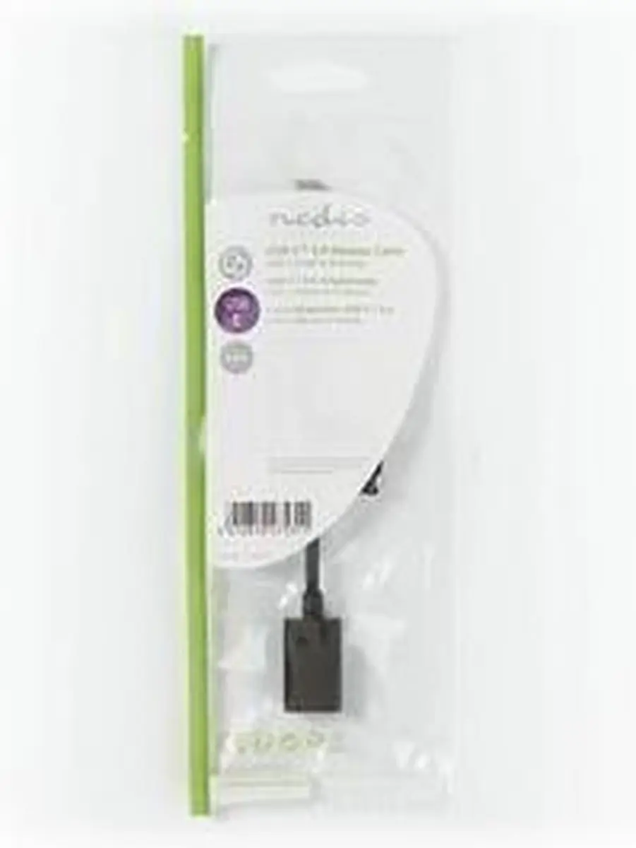 Nedis USB-C Adapter USB-A Female CCGP61710BK02 - 5Gbps - 0.15m - Zwart