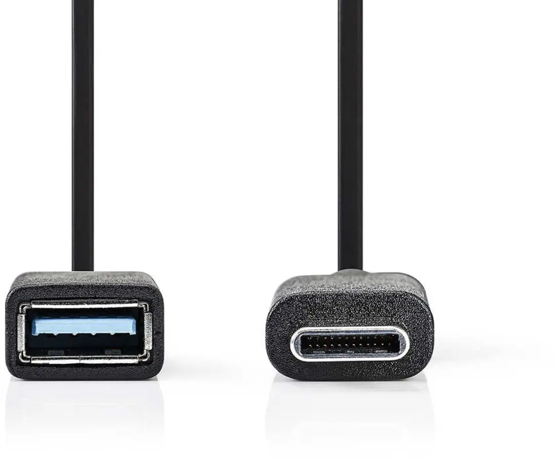 Nedis USB-C Adapter USB-A Female CCGP61710BK02 - 5Gbps - 0.15m - Zwart