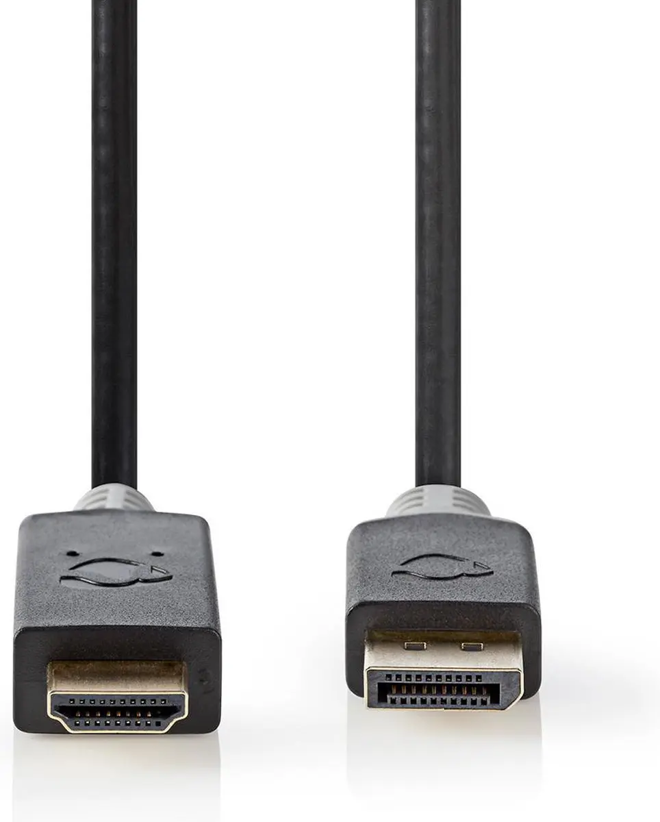 Nedis DisplayPort naar HDMI Kabel 4K@60Hz - 2m - Verguld - Antraciet