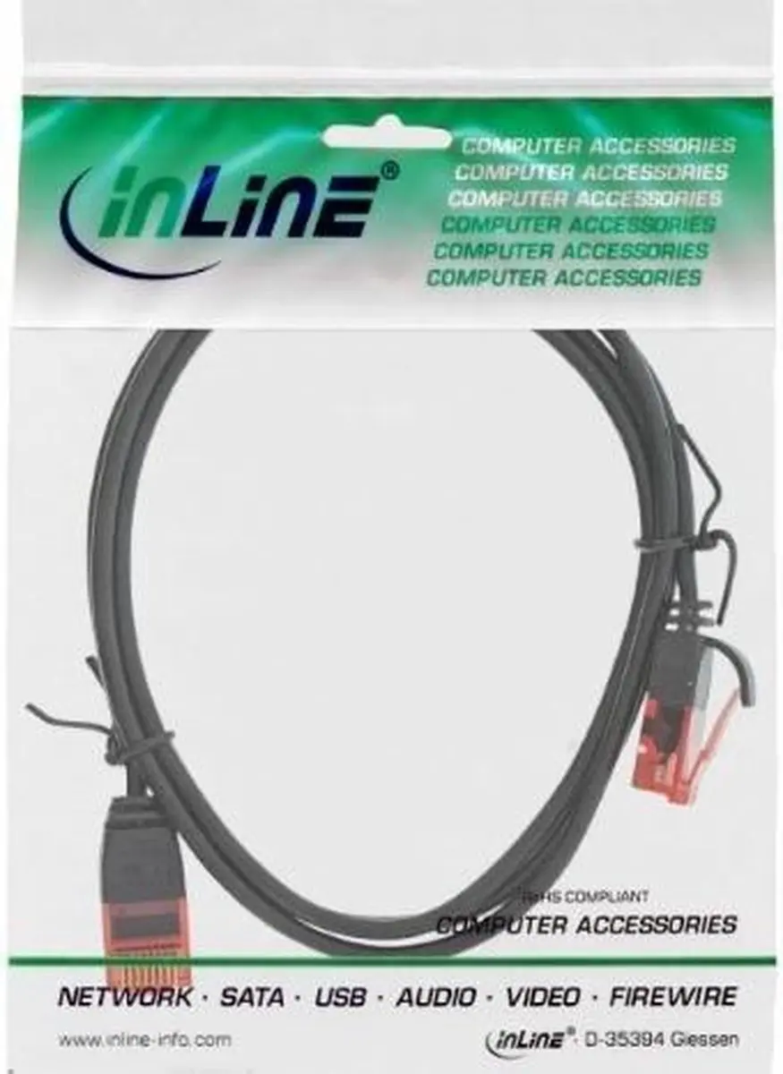 InLine Slim Patchkabel Cat.6 U/UTP 3m - Zwart