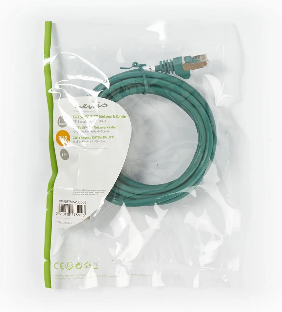 Nedis CAT5e Netwerkkabel CCGP85121GN30 - 3m - Groen