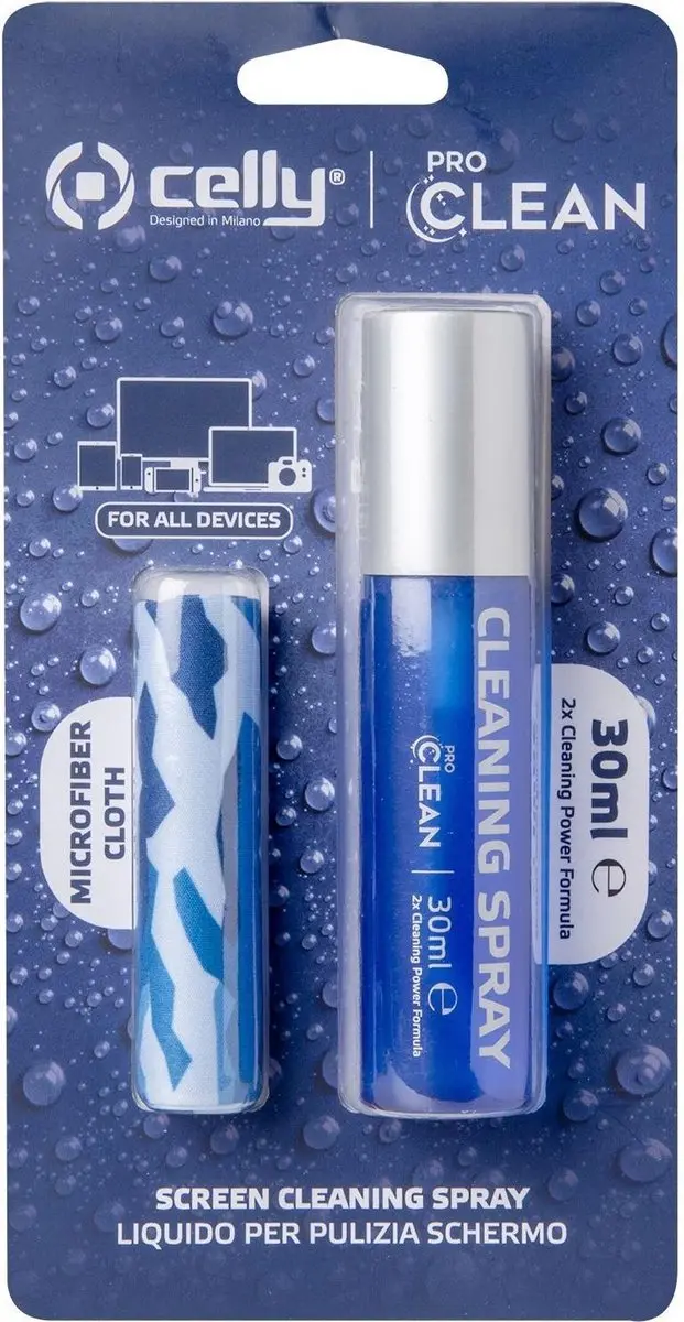 Celly Touchscreen Schoonmaak Kit 30ml - Blauw