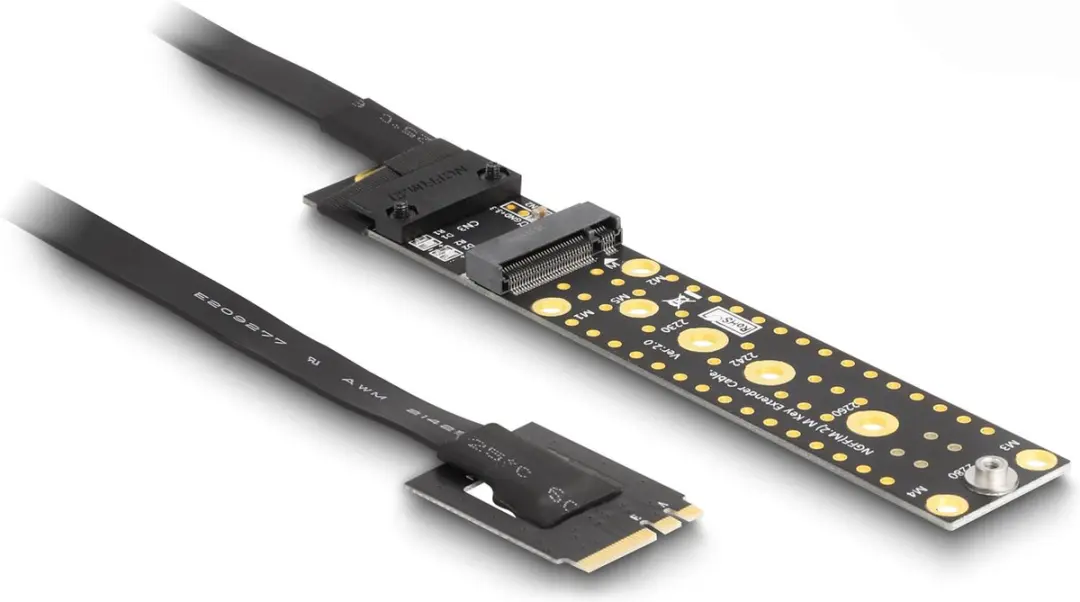 Delock Riserkaart NVMe M.2 Key A+E naar Key M