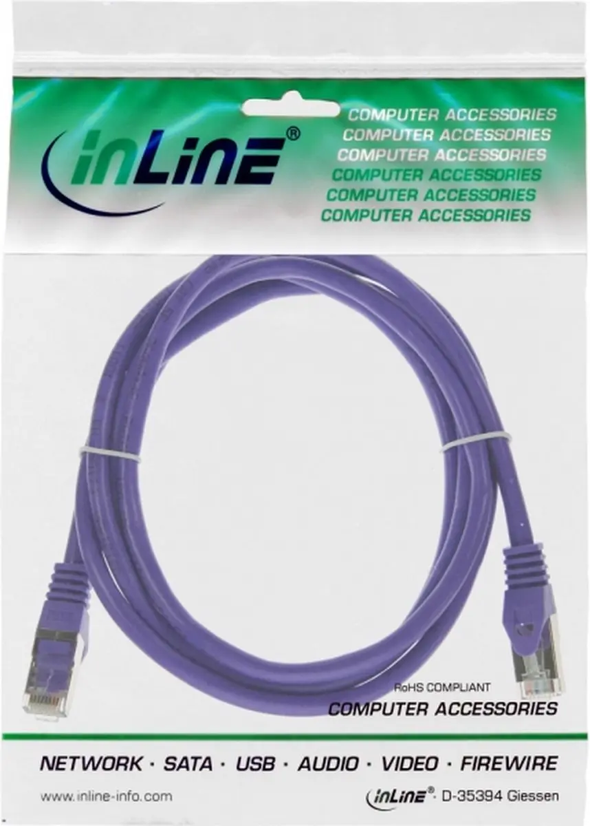 InLine Patchkabel S-FTP Cat.5e 0.25m - Paars