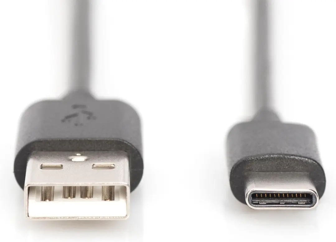 Digitus USB 2.0 USB-A naar USB-C Kabel 1m - Zwart