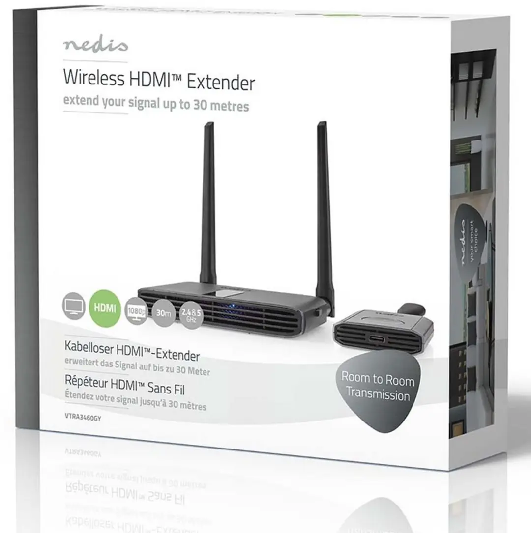 Nedis VTRA3460GY Draadloze HDMI-Zender - Grijs