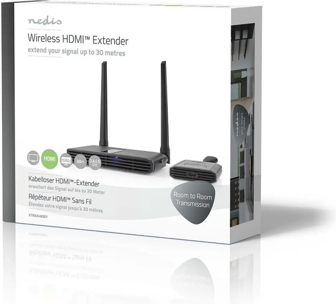 Nedis VTRA3460GY Draadloze HDMI-Zender - Grijs