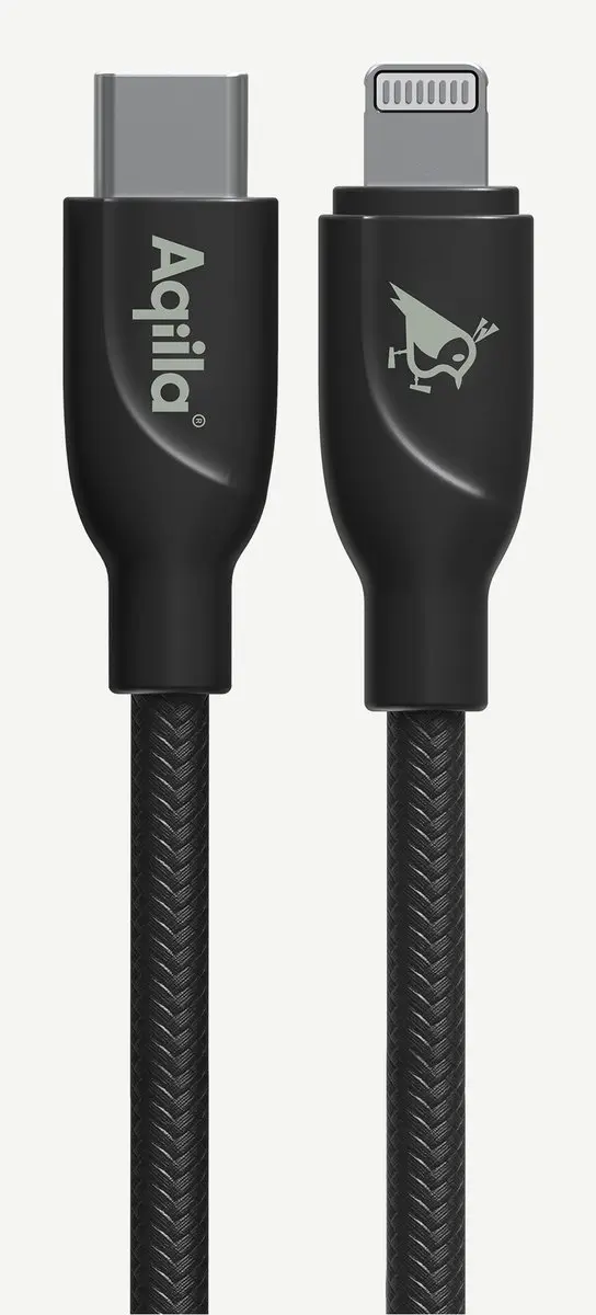 Aqiila iPhone Laadkabel USB-C naar Lightning 30W 1m - Zwart