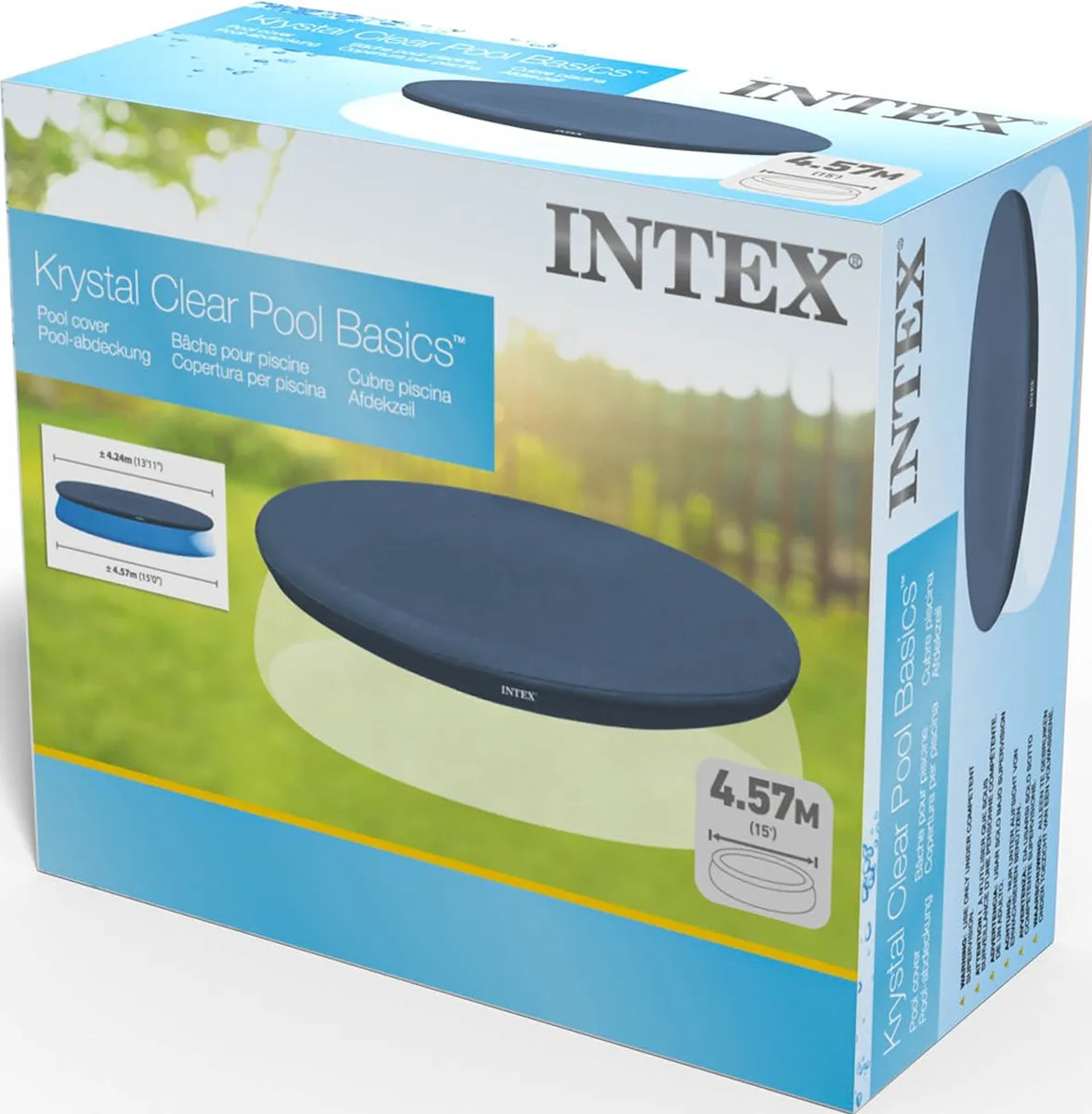Intex Zwembad Afdekzeil Ø457cm Easy Set - Donkerblauw