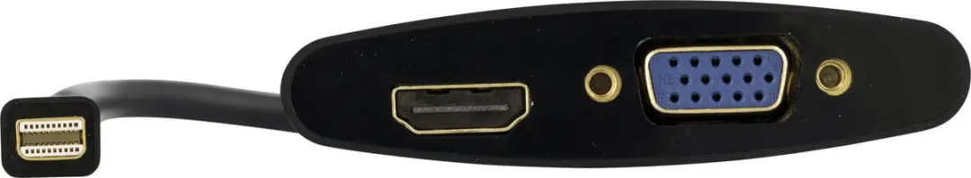 Deltaco DP-HDMIVGA-K Mini DisplayPort naar HDMI/VGA Adapter - Zwart