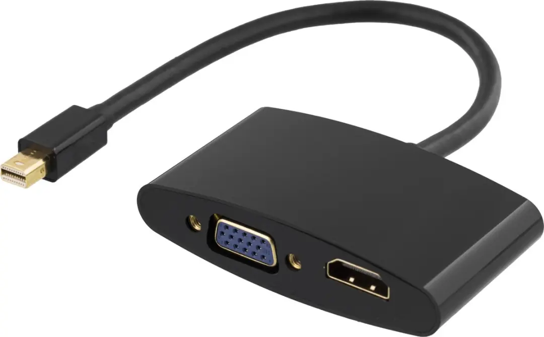 Deltaco DP-HDMIVGA-K Mini DisplayPort naar HDMI/VGA Adapter
