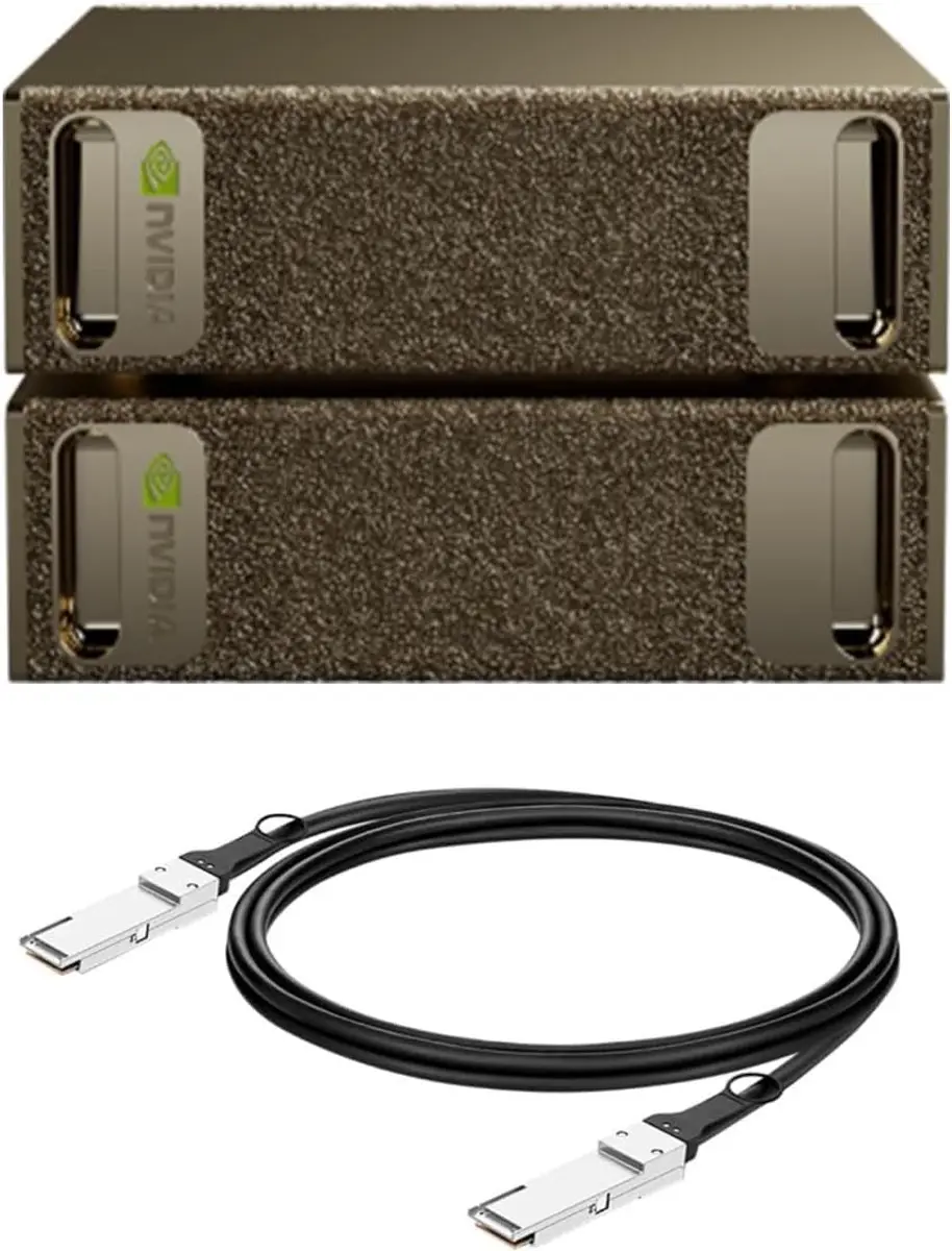 NVIDIA DGX Spark DAC QSFP Signaalkabel 112G 0.5m - Zwart