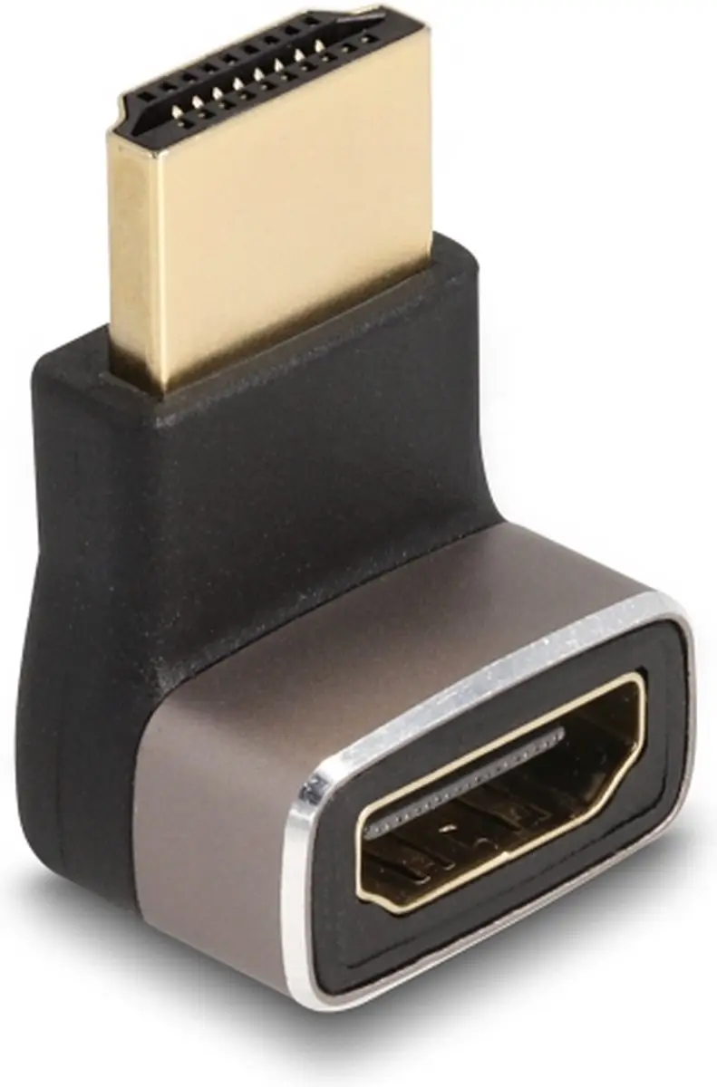 Delock HDMI Adapter Mannelijk naar Vrouwelijk 8K 60Hz - Zwart/Grijs