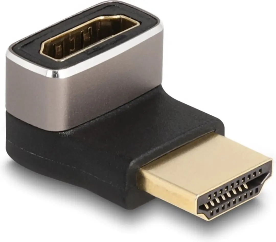 Delock HDMI Adapter Mannelijk naar Vrouwelijk 8K 60Hz - Zwart/Grijs