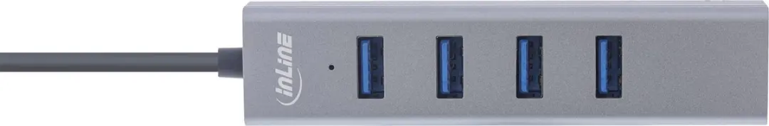 InLine USB-C Hub 4x USB-A 5Gbps - Grijs