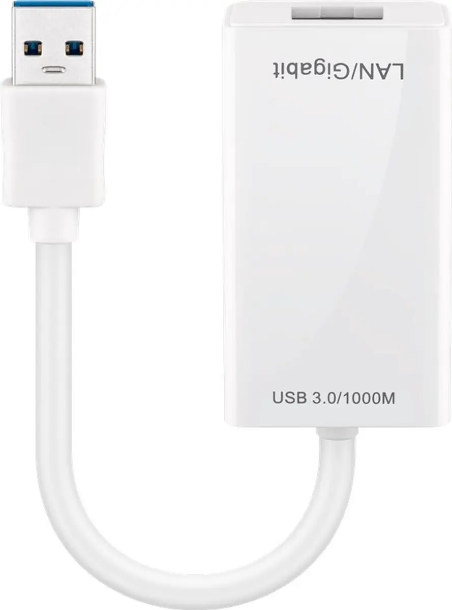 Goobay SB 3.0 Gigabit Ethernet USB-A naar RJ45 Adapter - Wit