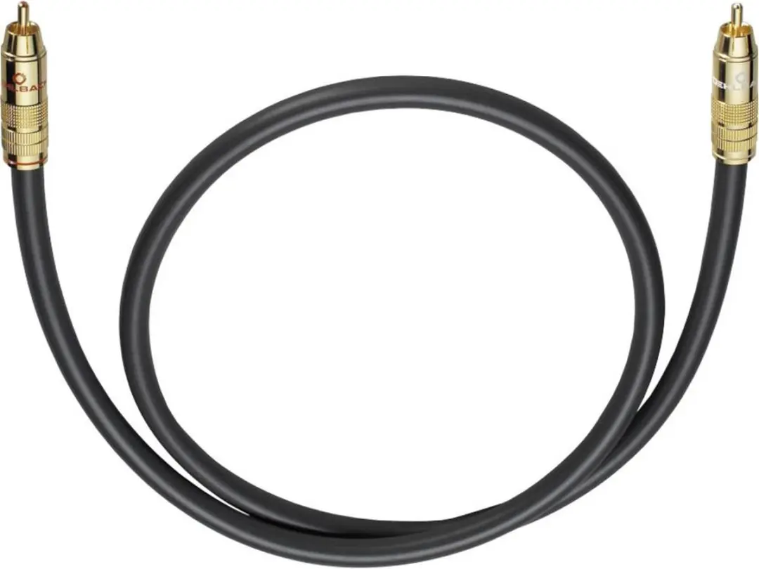 Oehlbach Cinch Audio Kabel 1.00m Antraciet - Vergulde Stekker