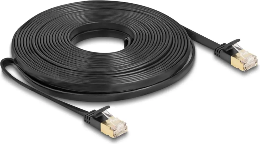 Delock Cat.6A Netwerkkabel 10m - Zwart