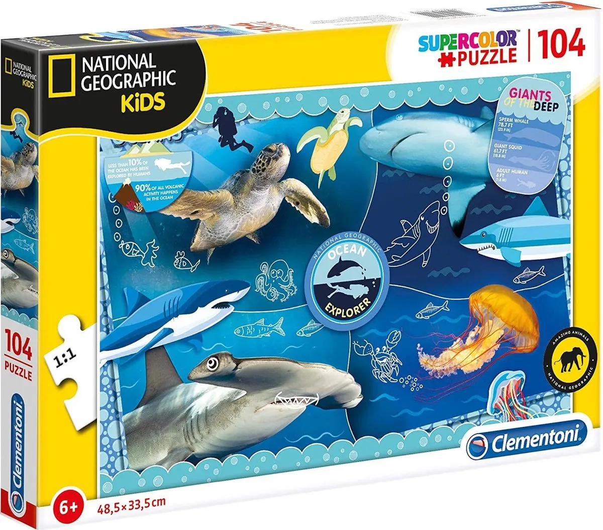 Clementoni Supercolor Puzzel Giants of the Deep 104 Stuks