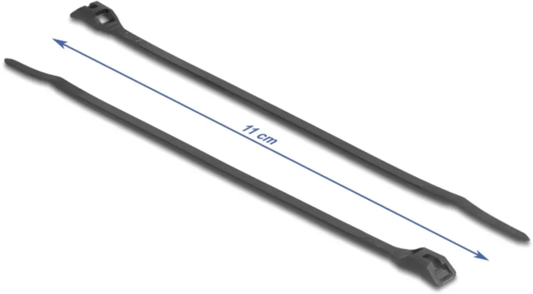 Delock Kabelbinders 110x2.5mm - 100 Stuks - Zwart