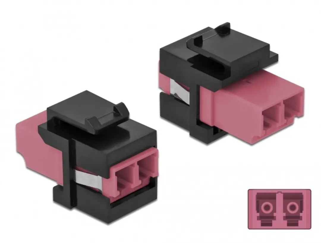 Delock Keystone Module LC Duplex Violet/Zwart