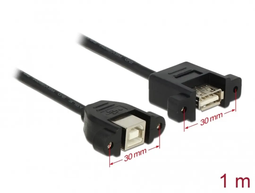 Delock USB 2.0 A naar B Female Kabel