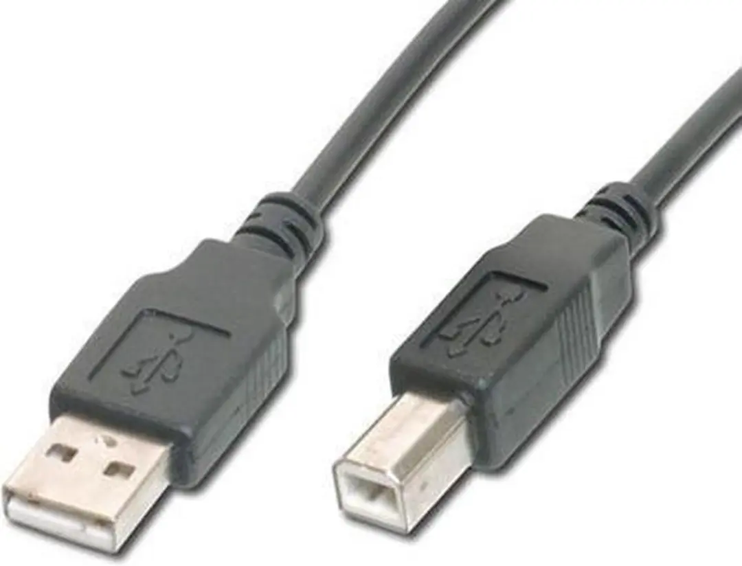 Digitus USB 2.0 A Male naar B Male Kabel 3m - Zwart