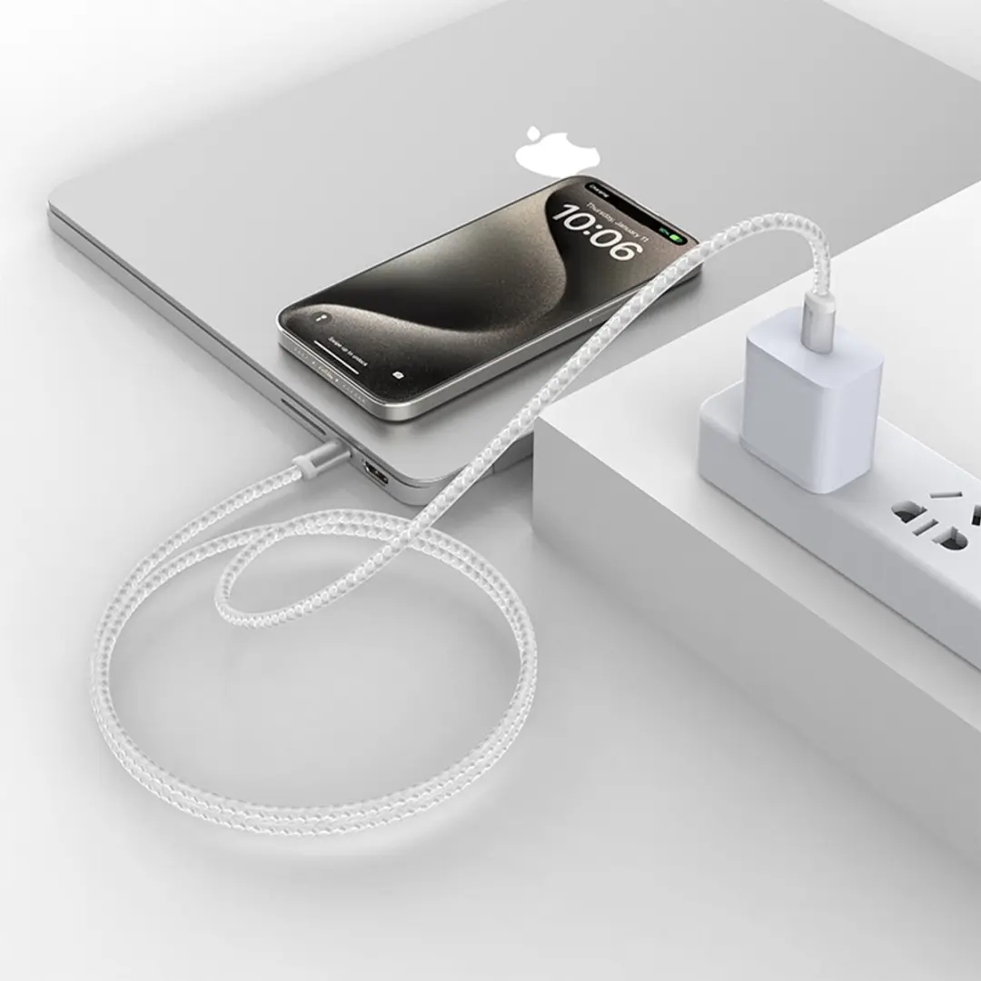 Caliber USB-C Kabel CL-CC2-2PACK - 2m - 2 Stuks - Wit/Grijs