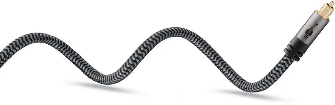 Goobay 65304 Toslink Audiokabel 1m - Zwart/Zilver