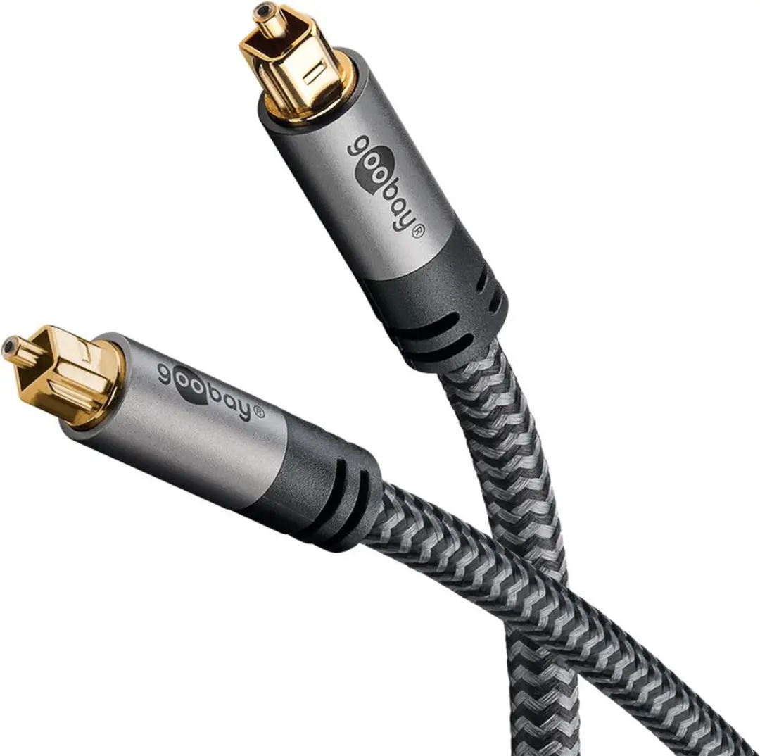 Goobay 65304 Toslink Audiokabel 1m - Zwart/Zilver