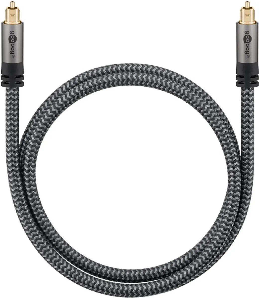 Goobay 65304 Toslink Audiokabel 1m - Zwart/Zilver