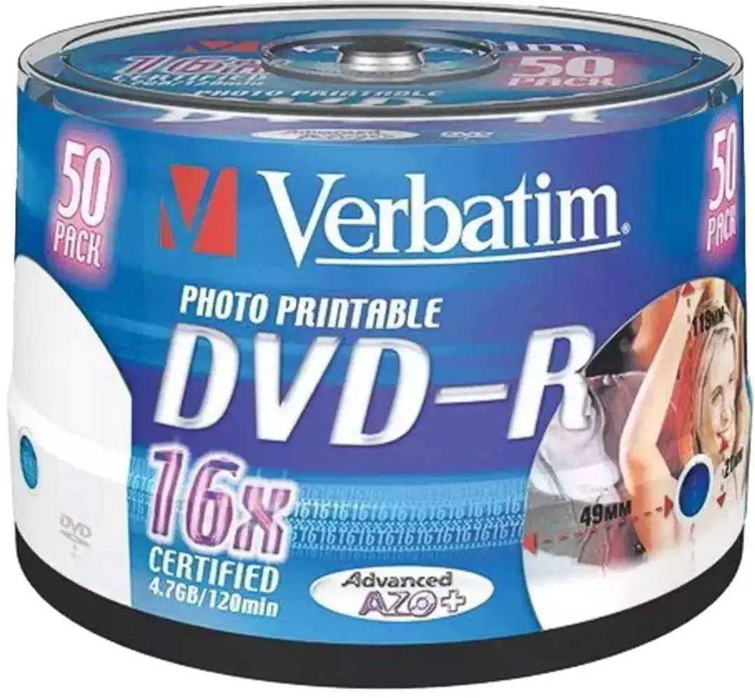Verbatim 43533 DVD-R 4.7GB - 50 Stuks - afbeelding 6 van 6