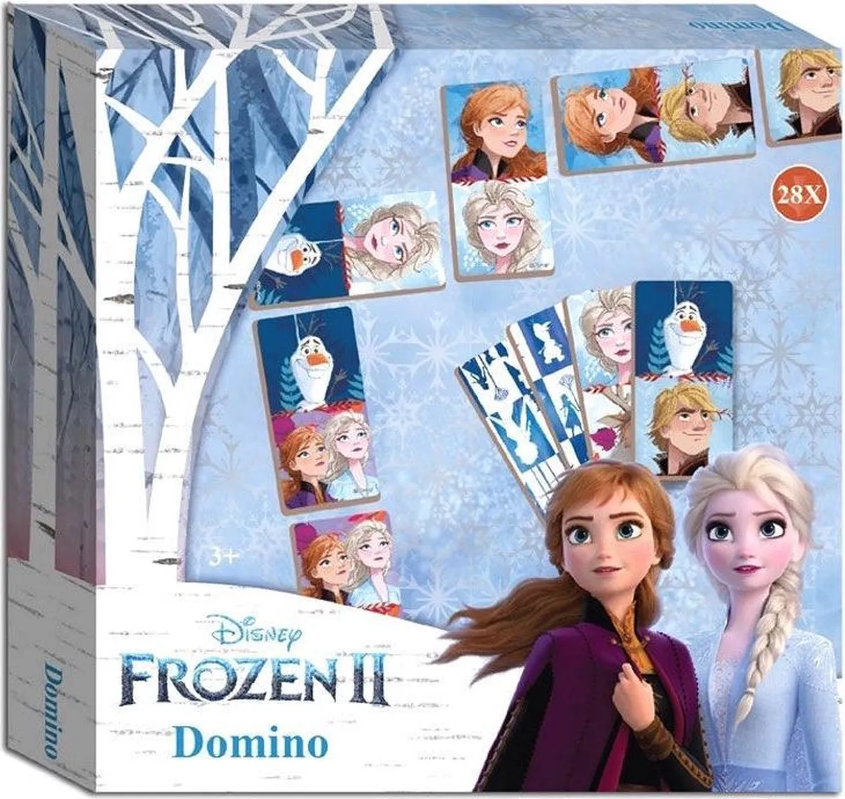 Disney Frozen 2 Dominostenen 28-delig - Blauw