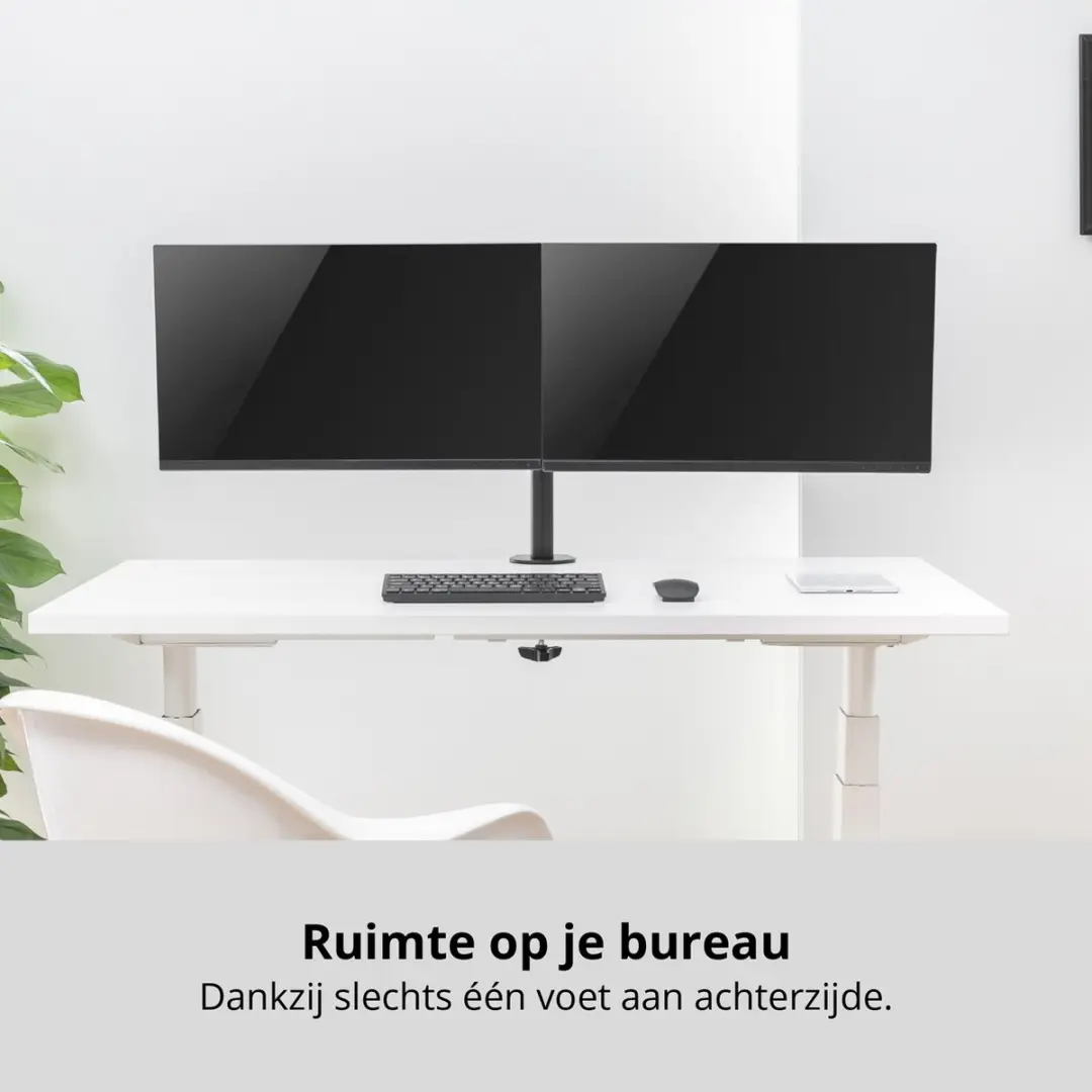 Deltaco GAM-040 Monitorarm - 2 Schermen 13-32" - Wit