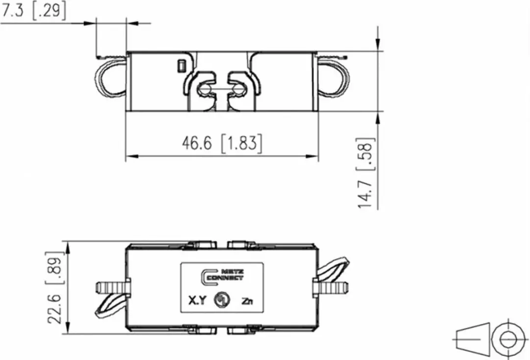 Metz Connect Netwerkadapter CAT 6A - Kleurloos