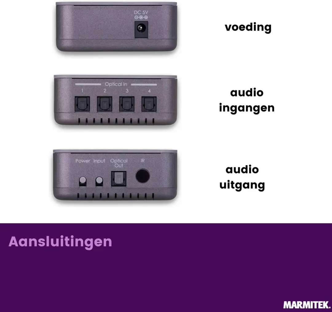 Marmitek Connect TS41 Optische Audio Switch 4x1