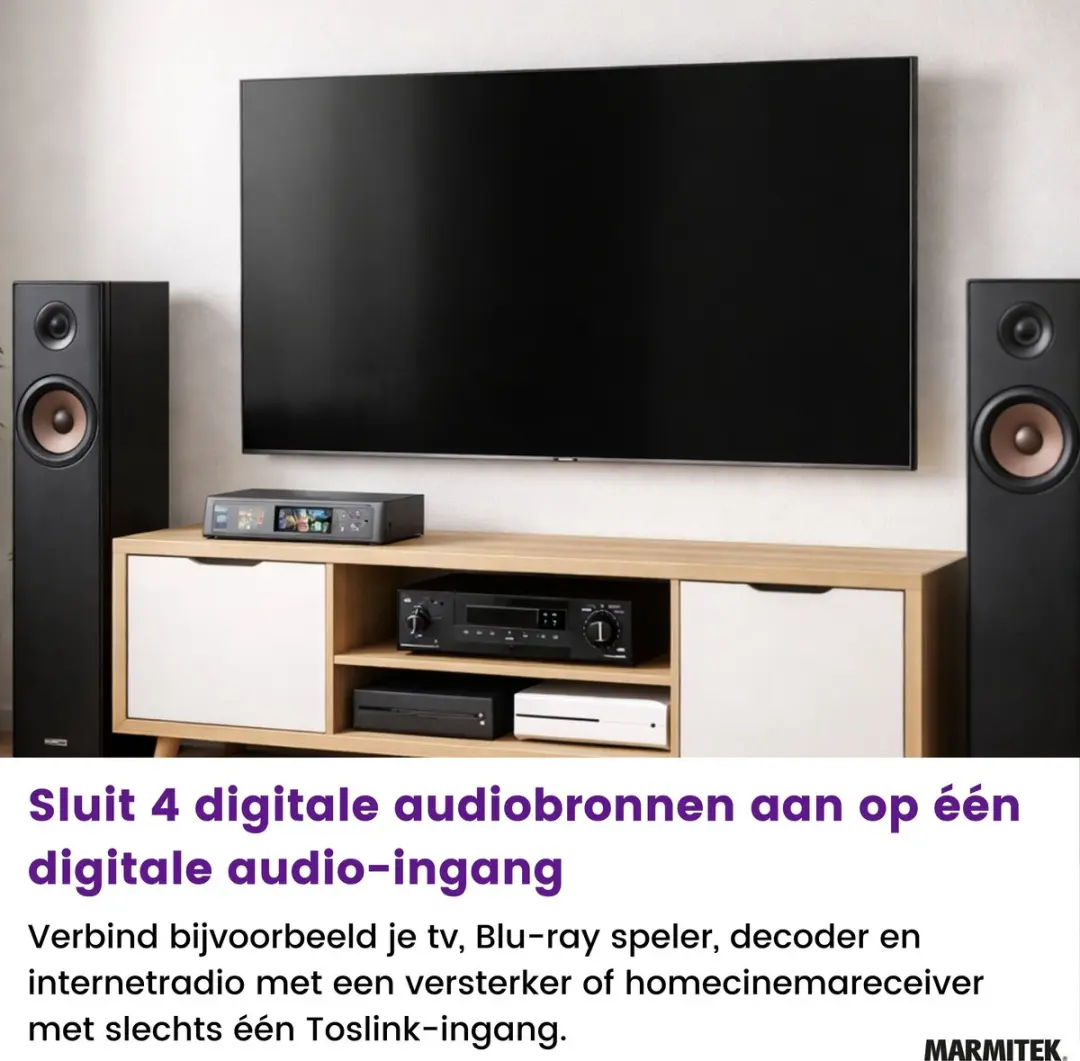 Marmitek Connect TS41 Optische Audio Switch 4x1