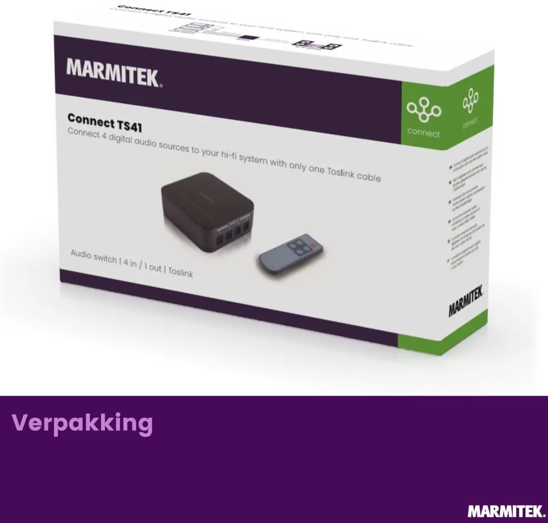 Marmitek Connect TS41 Optische Audio Switch 4x1