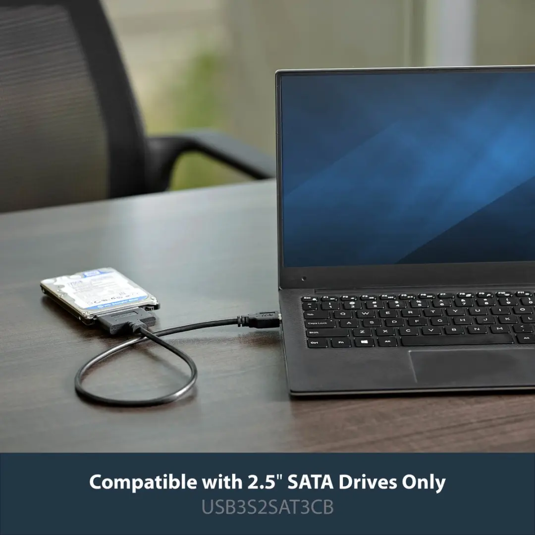 Startech USB3S2SAT3CB USB 3.0 naar SATA III Adapterkabel - Zwart