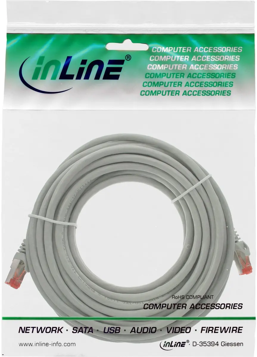 InLine S/FTP netwerkkabel grijs - CAT6 - 10 meter